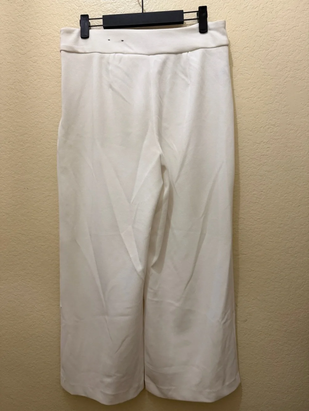 INC International Concepts White Wide-Leg Tie-Belt Pants